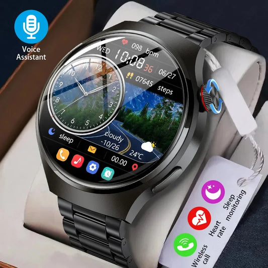 LIGE NFC GPS SmartWatch For Huawei Xiaomi Android ios AMOLED HD Screen Watches Health Smart Watch Men Waterproof Bluetooth Call