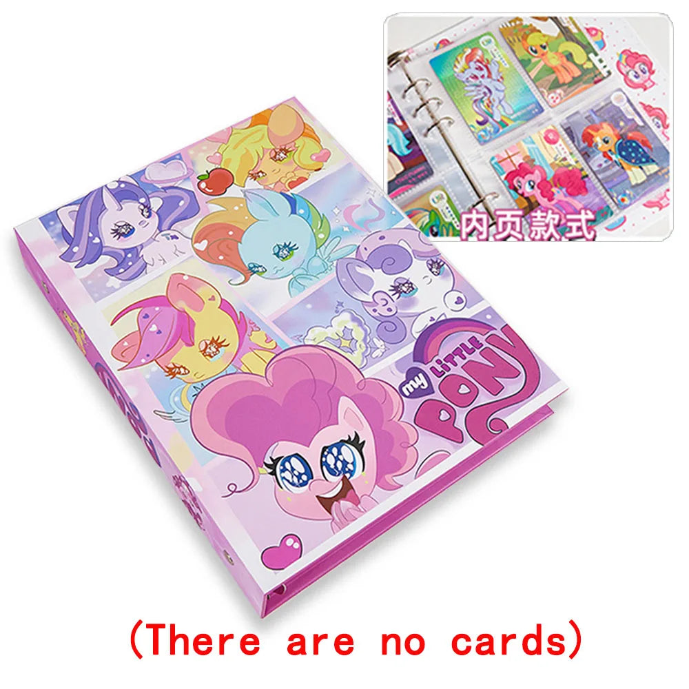 20pcs Card Album Book My Little Pony Twilight Sparkle Rainbow Dash Rarity Letter Holder Binder Card Notebook Collection Toy