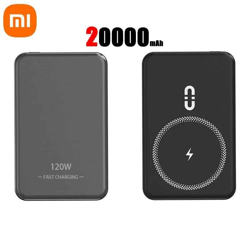 Xiaomi 120W Magnetic Power Bank 50000mAh Large Capacity Wireless Fast Charger for iPhone Samsung Xiaomi Portable Power Supply