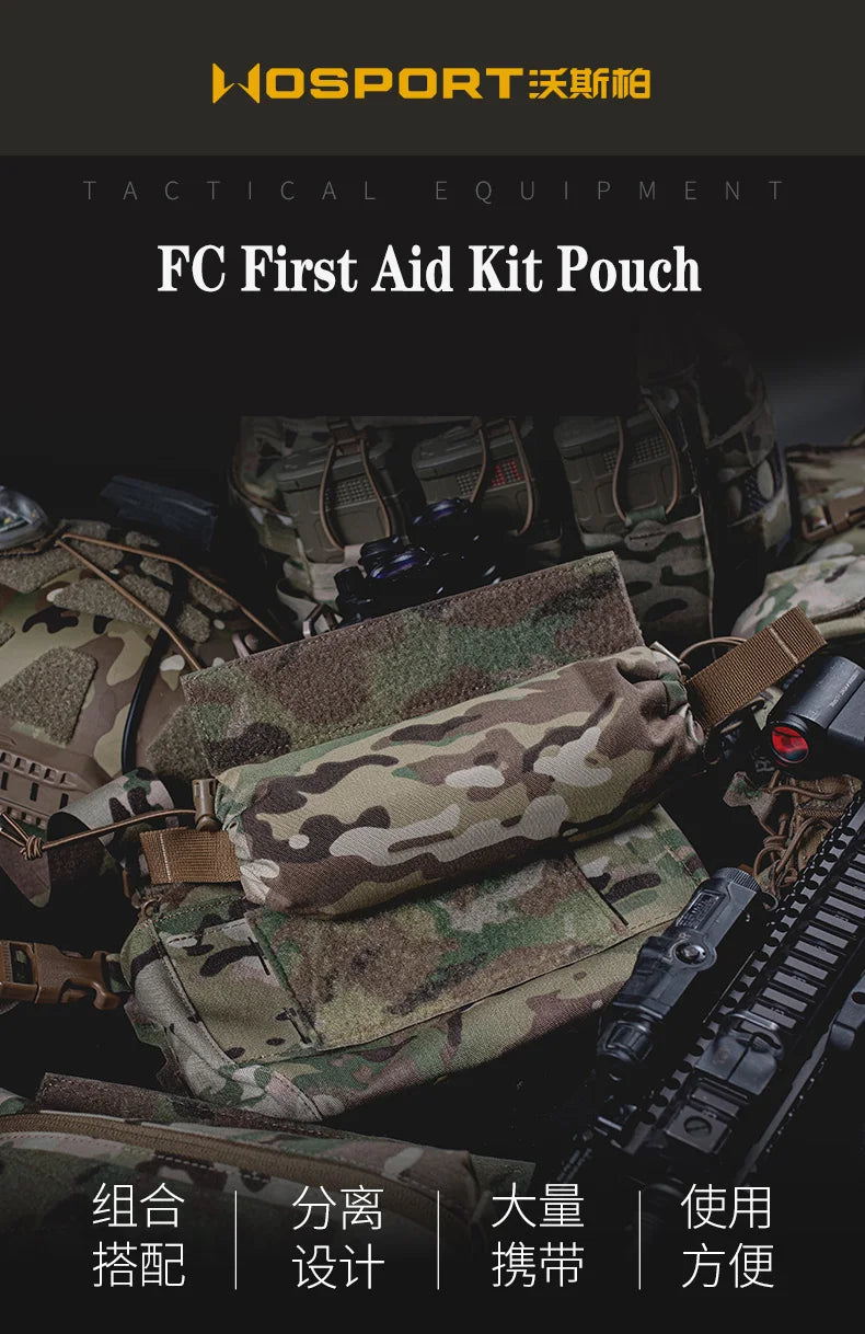 Tactical Medical Pouch First Aid Kit Pouch for Vest Chest Rig EDC IFAK Bag Foldable Emergency EMT Tool Pouch Survival Bag