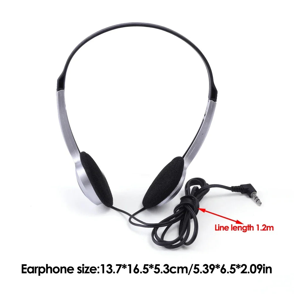 Universal Wired Headset 3.5mm Plug Gaming Computer Headphone Sports Mobile Phone MP3 Laptop Head-mounted Stereo Earphones