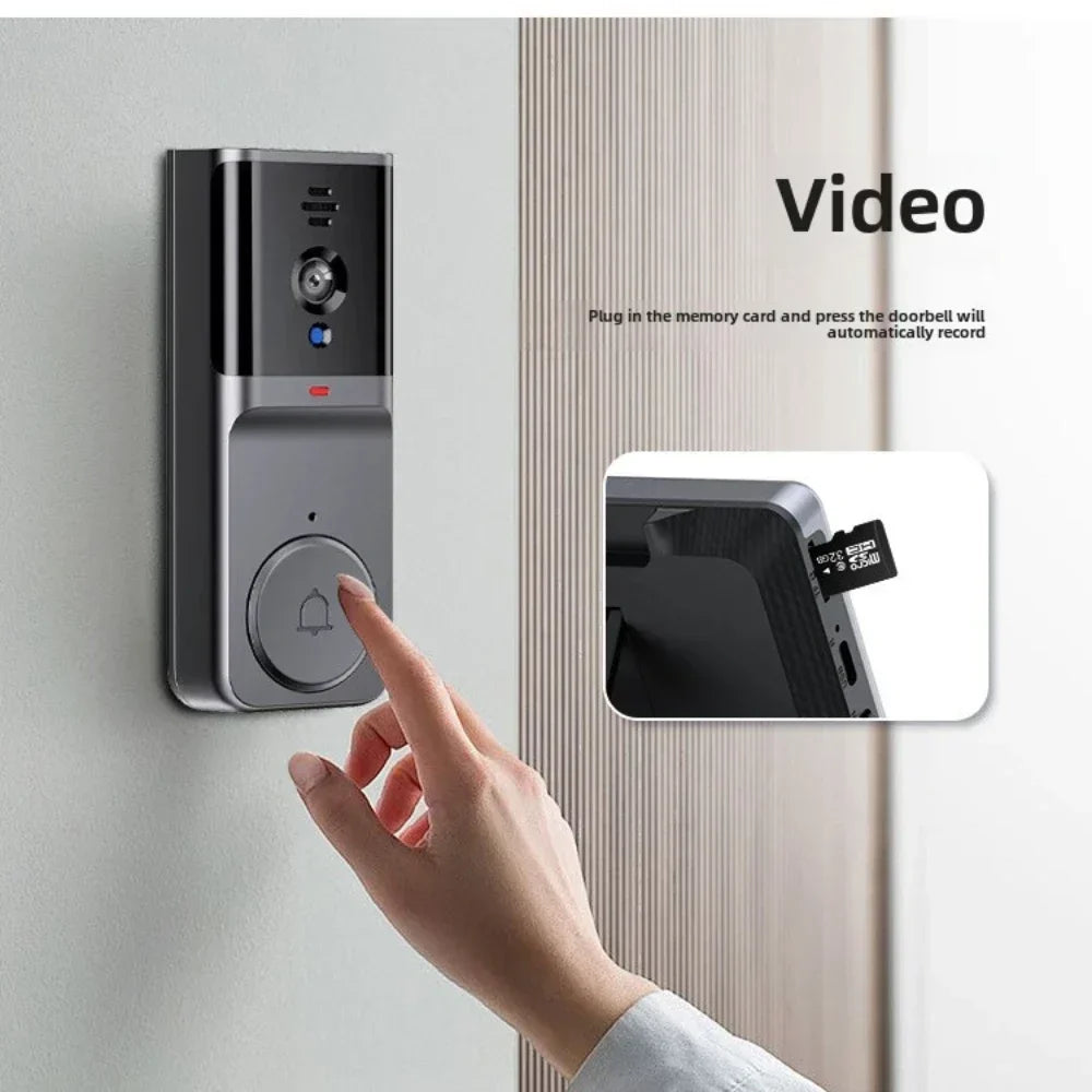 M16A 1080P wireless waterproof video doorbell 4.3-inch IPS screen Infrared Night vision doorbell Family Apartment 2.4G camera