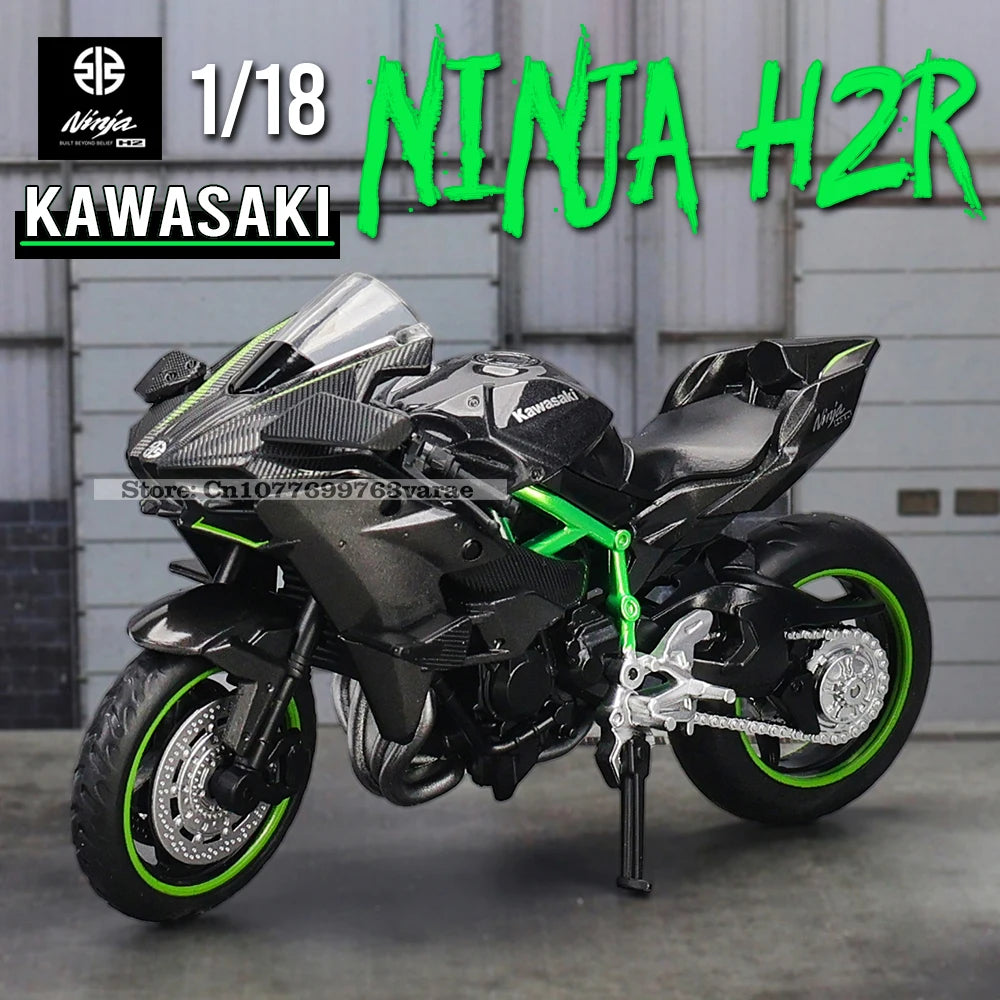 "MSZ 1:18 Die-Cast Motorcycle Model | Kawasaki Ninja H2R, Suzuki, Yamaha | Perfect Toy Gift & Static Display"