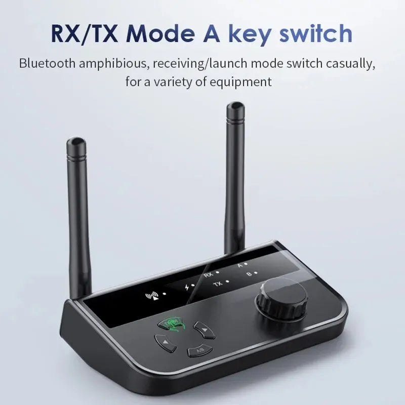 "2-in-1 Bluetooth 5.3 Audio Receiver & Transmitter | 3.5mm AUX & RCA Stereo Wireless Adapter for TV, Car, PC, & Headphones"