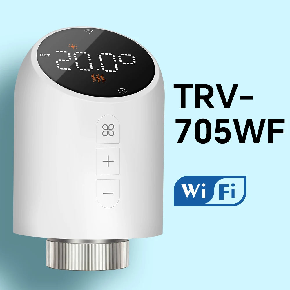 "Beok Tuya WiFi Radiator Thermostat Valve | Zigbee TRV Temperature Controller | Programmable Heating | Works with Google Home & Alexa"