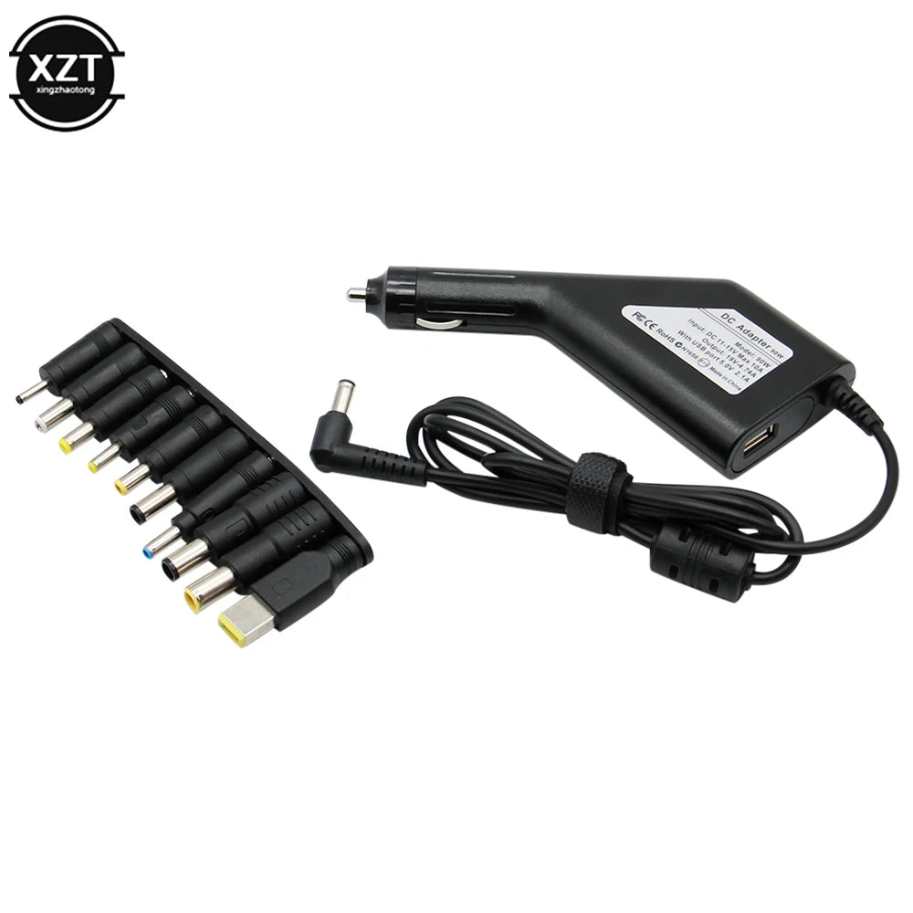 "90W Universal Car Charger Laptop Adapter | Compatible with ThinkPad, Acer, HP, Dell, Samsung, Lenovo, Asus & Phones"