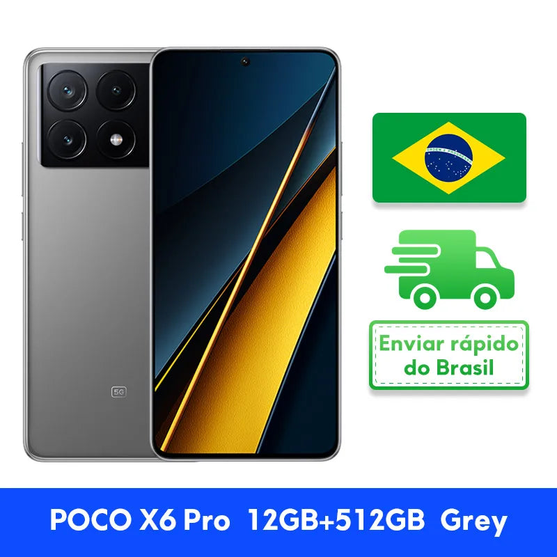 POCO X6 Pro 5G Global Version NFC 256GB/512GB Dimensity 8300-Ultra 67W 64MP Camera with OIS 6.67" Display 120Hz