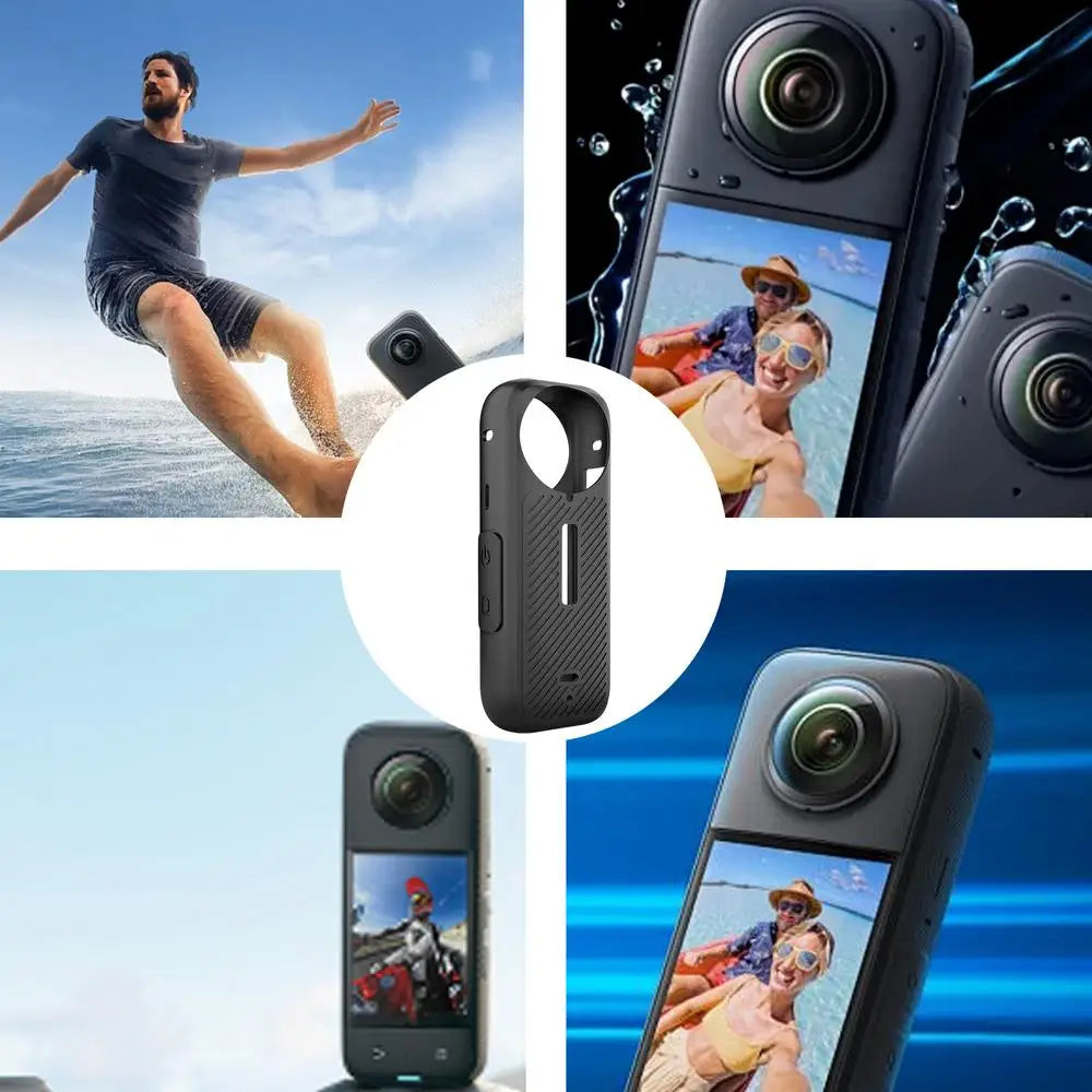 Action Camera Silicone Protection Soft Lens Protective Case Silicone Protective Case For Insta 360X4 Camera Lens Protection