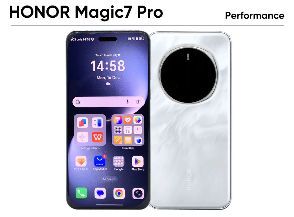 2025 NEW HONOR Magic7 Pro 5G Smartphone Snapdragon 8 Elite 6.8''120Hz LTPO Display 100W Charge Global Version HONOR Magic 7 Pro