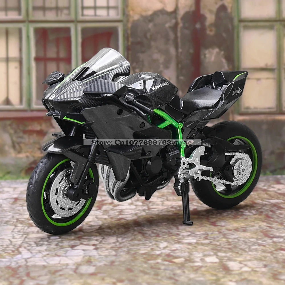 "MSZ 1:18 Die-Cast Motorcycle Model | Kawasaki Ninja H2R, Suzuki, Yamaha | Perfect Toy Gift & Static Display"