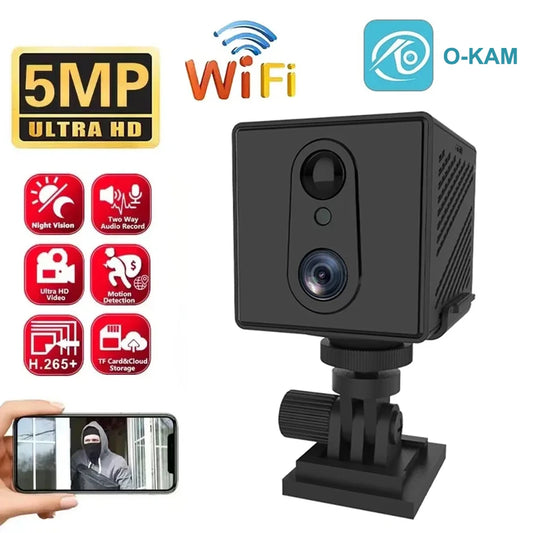 5MP 4G SIM Card Mini Camera Indoor Night Vision Surveillance Security Monitoring Camcorder Video Recorder With 3000mAh Battery