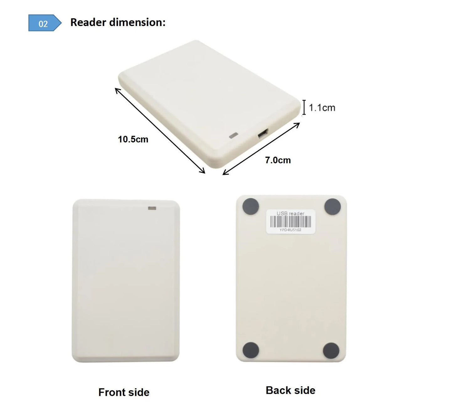 ISO18000 6C 6B 860Mhz~960Mhz UHF RFID Desktop Reader Writer for Card Copier Cloner EPC GEN2 with SDK Development