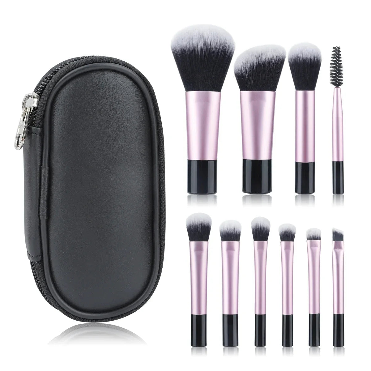 10Pcs Mini Makeup Brush Set Powder Eyeshadow Foundation Blush Blender Concealer Beauty Makeup Tools Brush Professional