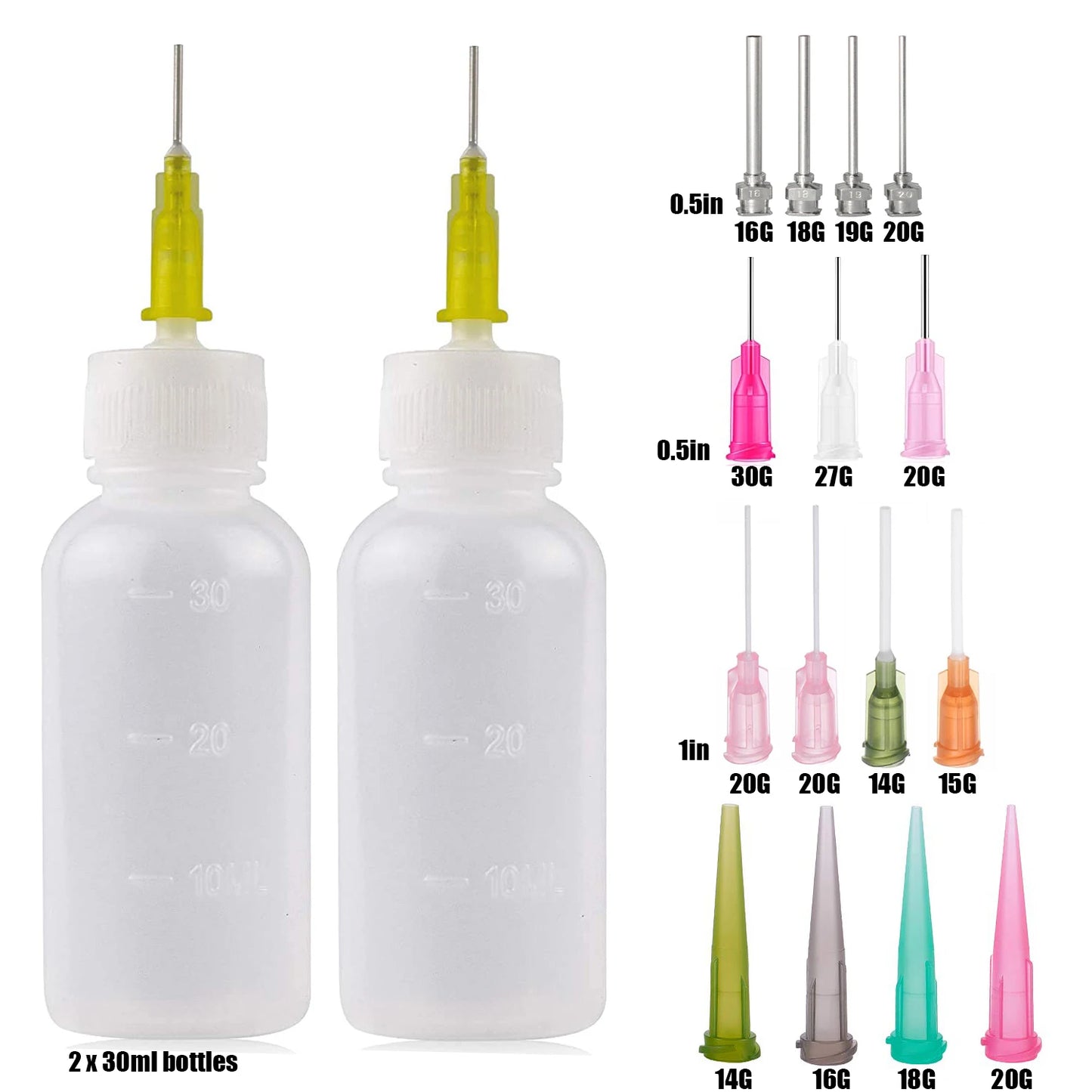 "1 Set Tip Applicator Bottles | Measuring & Watering Tools for Science Labs, Pets, Students, & Glue Applications"