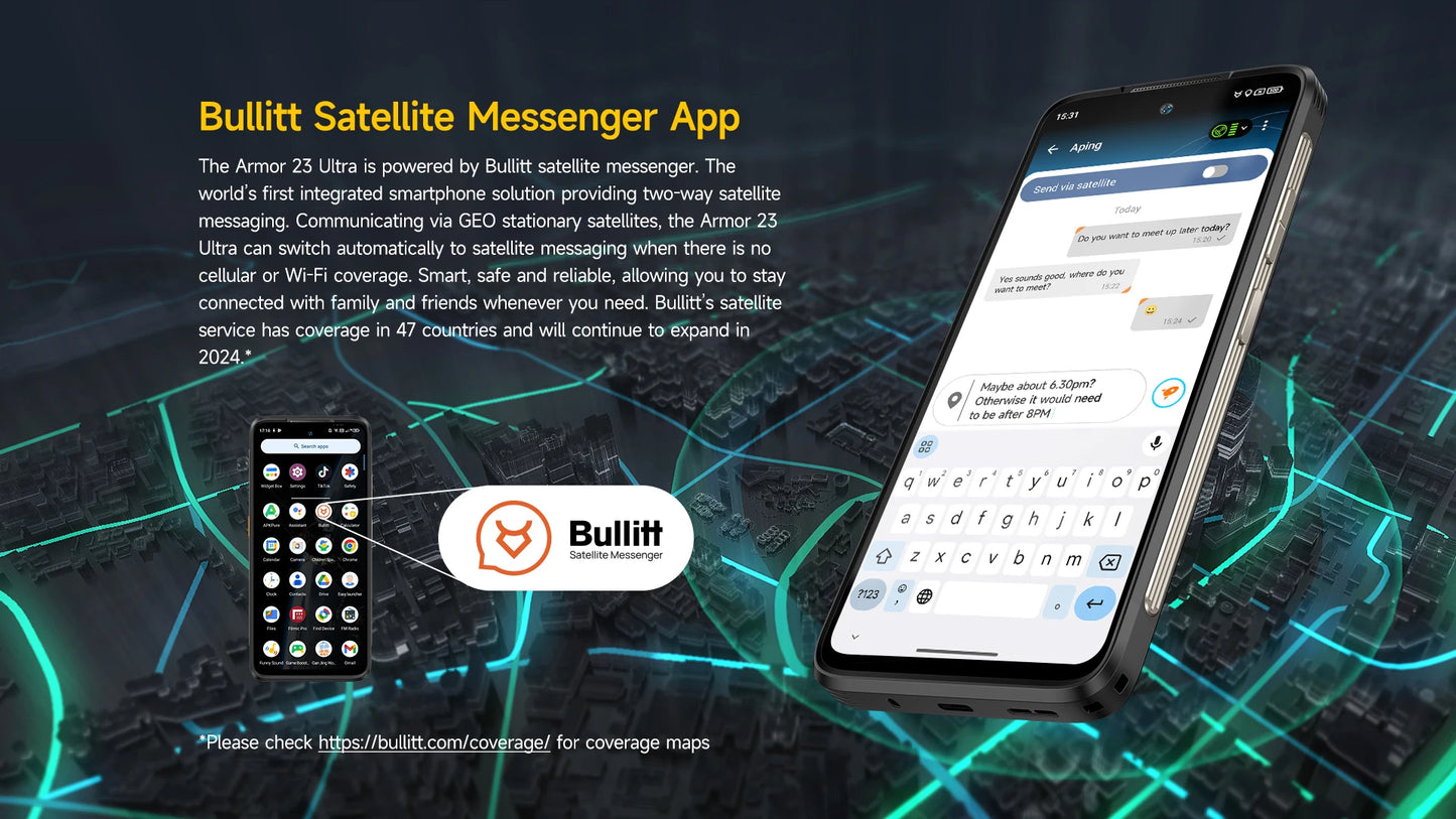 Ulefone Armor 23 Ultra 5G Rugged Phone Satellite Message 120W Smartphone 64MP Night Camera 24GB+512GB NFC Android 13Mobile Phone