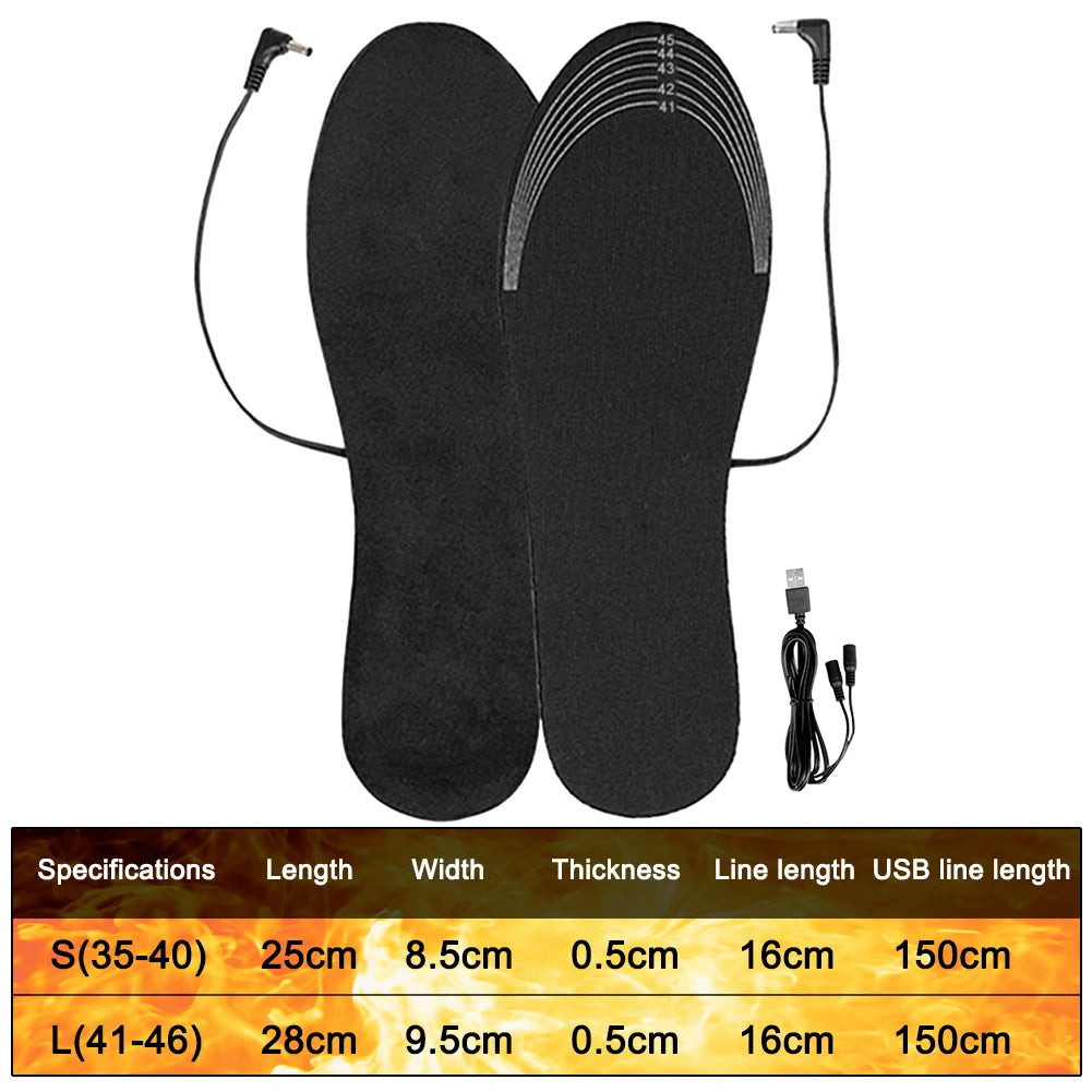 Electric Heating Insoles Foot Warmer 2000mAh Rechargeable Remote Control Heated Shoes Insoles Winter Outdoor Thermal Insoles Pad