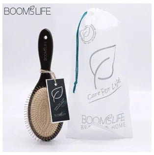 Bamboo Hair Brush Women Styling Detangling Wide Teeth Wood Comb for Hair Massage Scalp Anti-static Hair Combs Curly Girl Method