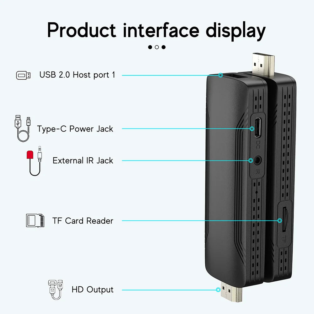 VONTAR DQ03 Mini TV Stick Android 10 QuadCore 1G8G  2G16G Support 4K@60fps HDR10+ 2.4G&5.8G Dual Wifi TV BOX Android 10.0