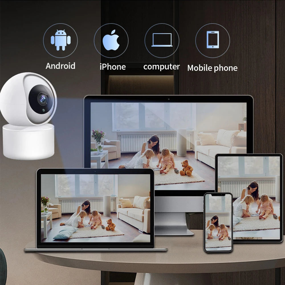 5MP IP WiFi Camera Surveillance Full Color Night Vision Indoor Video Camera Security Automatic Human Tracking Cam Baby Monitor