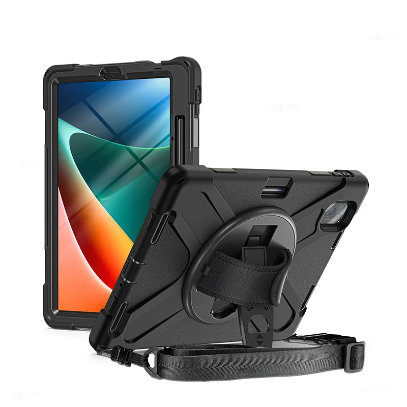 Smart Case For XiaoMi Pad 5 Pro Mi Pad MiPad 5 Tablet 11 Inch 2021 Heavy Duty Rugged Shockproof Case Cover Shell Shoulder Strap