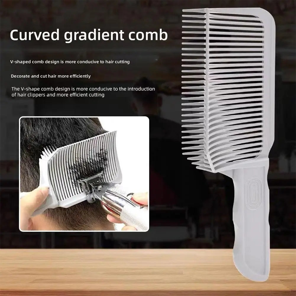 Gradient Hairstyle DIY Hair Cutting Tool Set - Curved Headband Barber Fade Combs For Home Hair Trimming And Haircuts