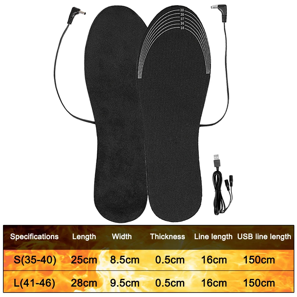 Electric Heating Insoles Foot Warmer 2000mAh Rechargeable Remote Control Heated Shoes Insoles Winter Outdoor Thermal Insoles Pad