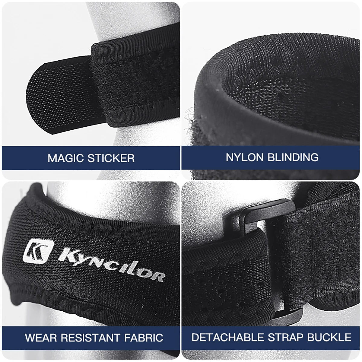 1PC Patella Kneecap Band Adjustable Silica Gel Knee Tendon Strap Protector Knee Pad Running Sports Cycling Gym Knee Support