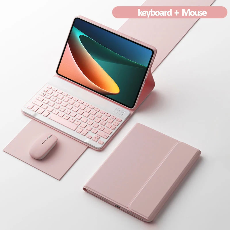 for Xiaomi Mi Pad 5 Case with Keyboard LED Backlit Wireless Mouse for Xiaomi Mipad 5 5 pro Magnetic Case Free Mouse Wireless