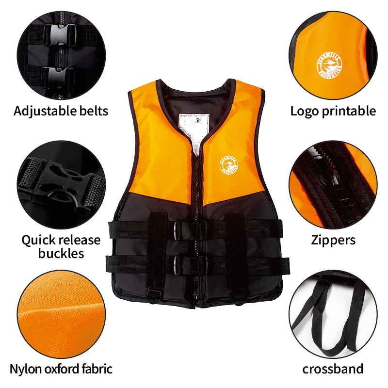 Life Jacket for Adults Kids, Life Vests with Legs Straps, Surf Lifeguard, Water Sports Kayaking Swimming SUP Safety PFD, Size XL