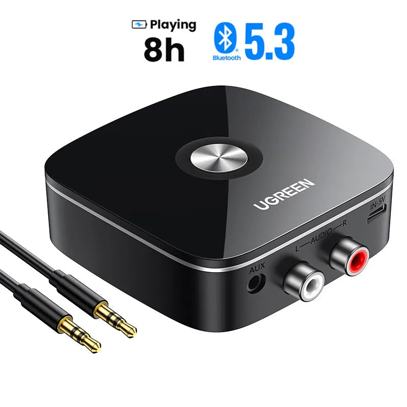 AUX Bluetooth Receiver Adapter for Home Stereo System, HiFi 3.5mm  RAC Bluetooth Bluetooth Adapter for Old Stereo Receiver