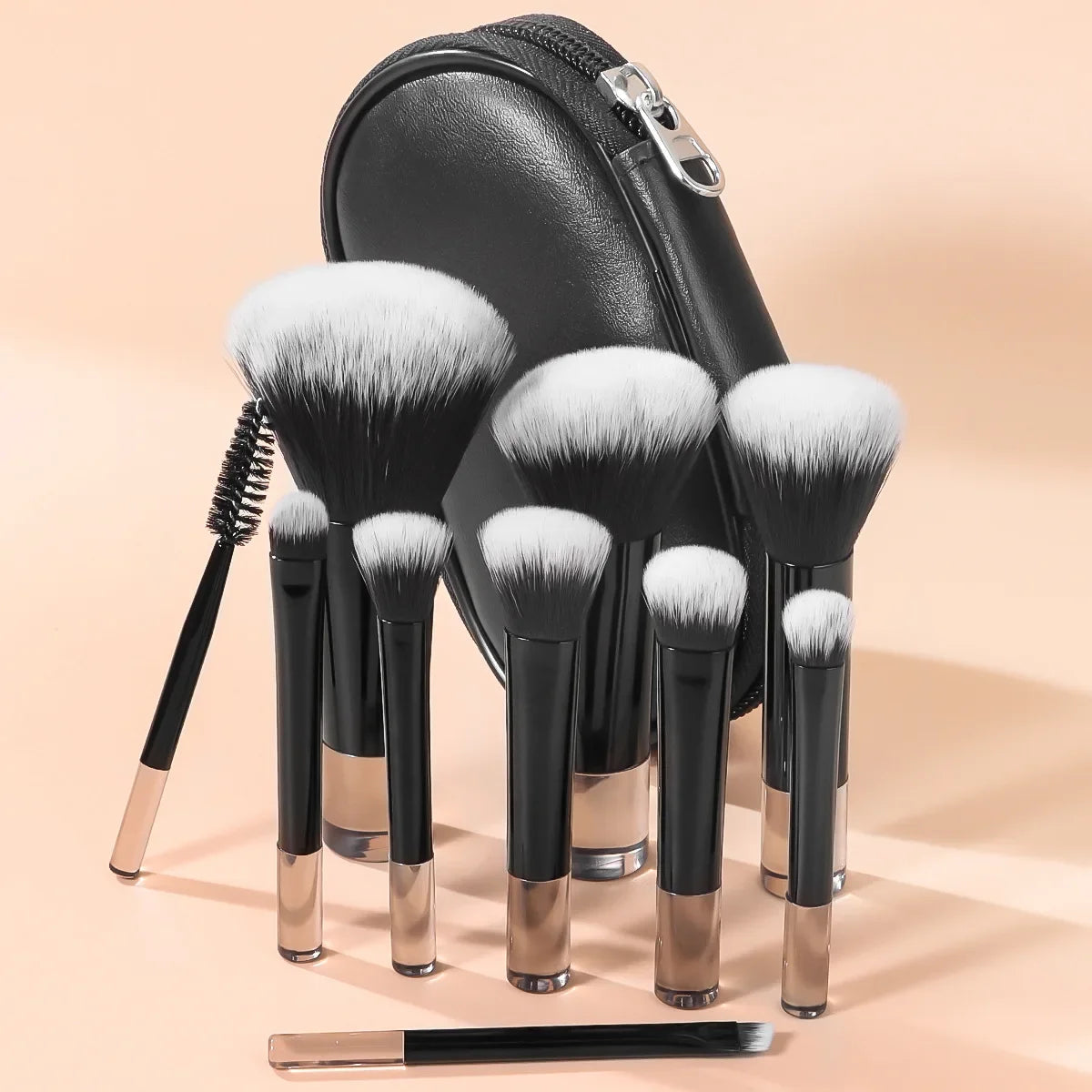 10Pcs Mini Makeup Brush Set Powder Eyeshadow Foundation Blush Blender Concealer Beauty Makeup Tools Brush Professional