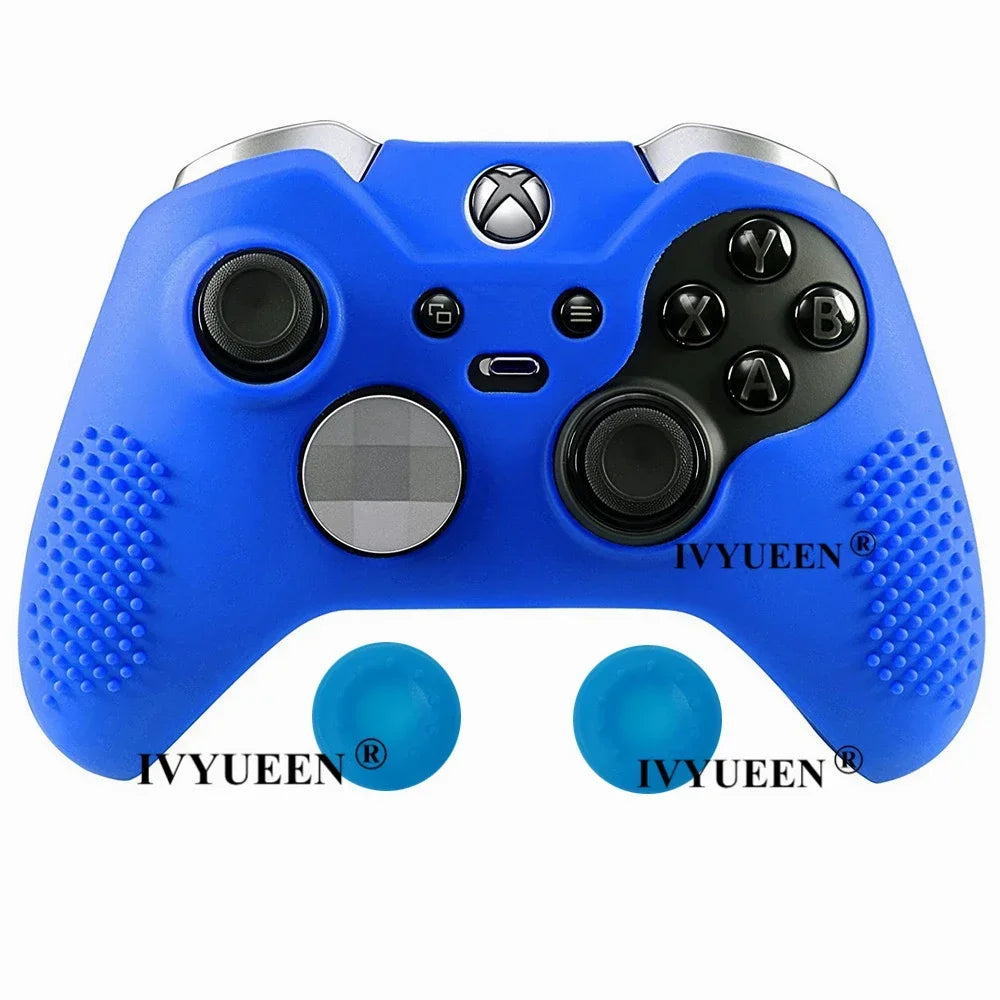 IVYUEEN Anti-Slip Silicone Protective Case Skin for Microsoft Xbox One Elite Controller Cover Thumb Stick Grips Joystick Caps