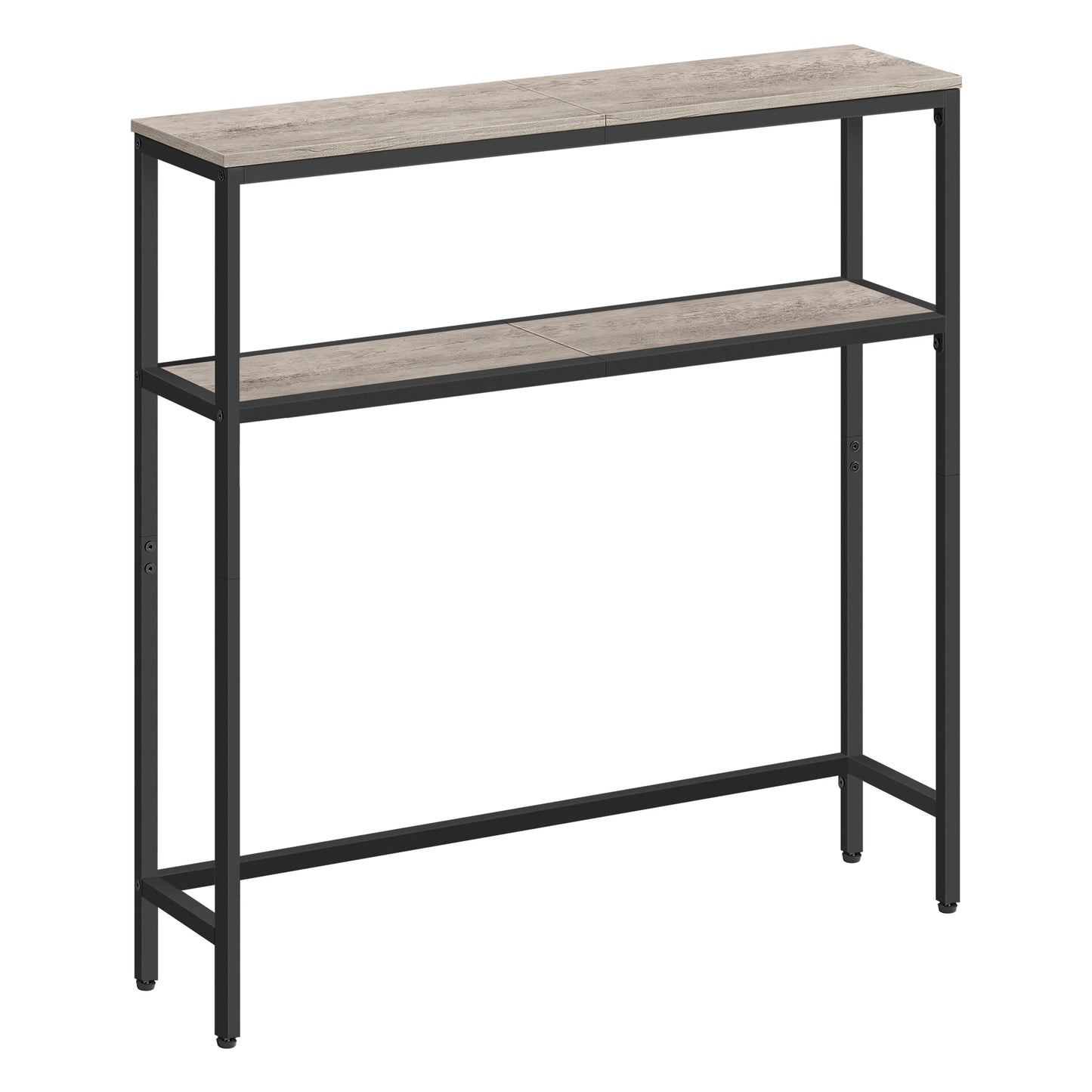 VASAGLE Console Table for Hallway, 2-Tier Slim Sofa Table, 20 x 80 x 80 cm, Hallway Table with 2 Shelves, for Living Room