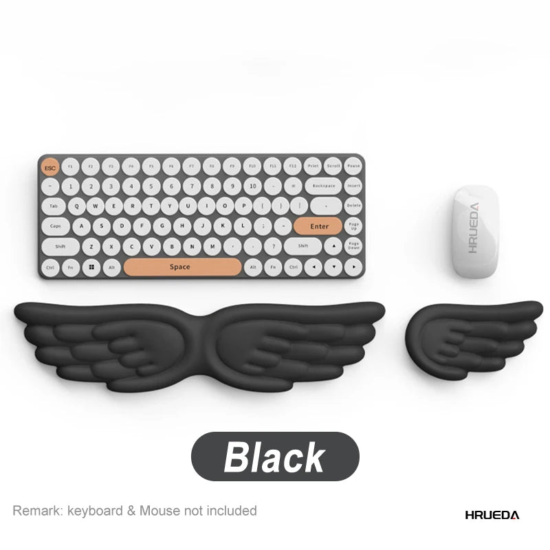 Mechanical Keyboard, Mouse, Wrist Rest, Computer Keyboard, Laptop, Angel Wing, Memory Foam, Mouse Pad Wrist Support