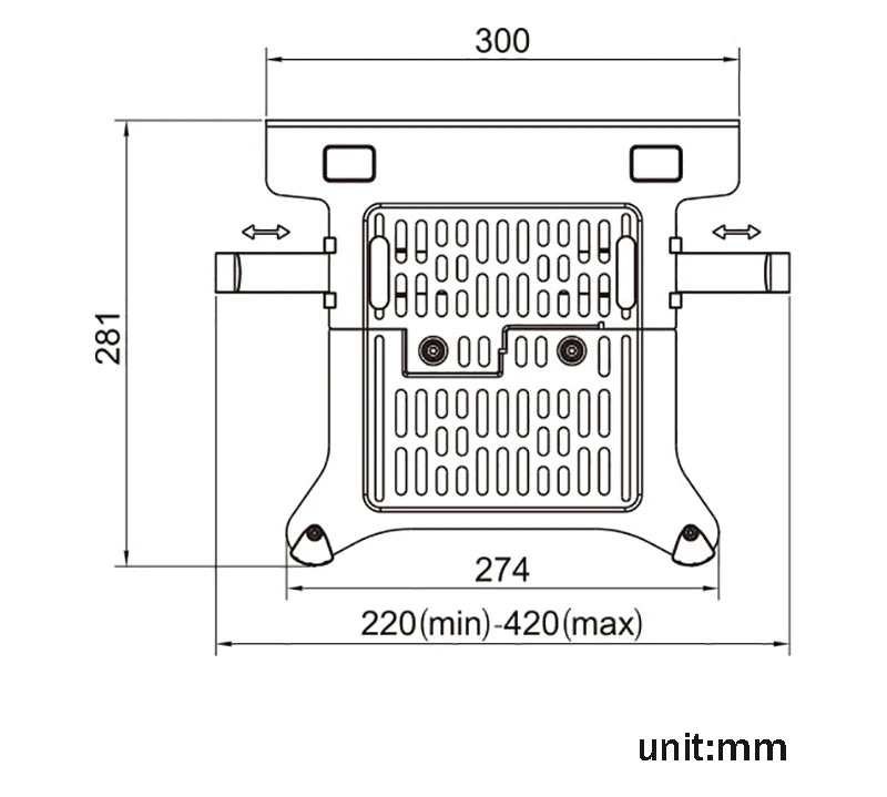 NB NEW FP-2 10"-17" laptop desktop Holder notebook computer mount stand laptop clamp accessories