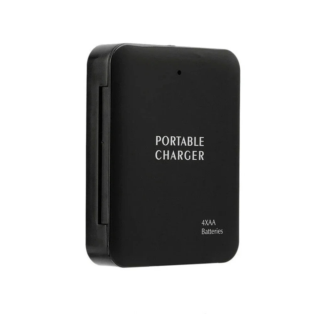 Portable Power Bank Case USB 4 AA Battery External Emergency Charger Case With LED Light For Cell Phone