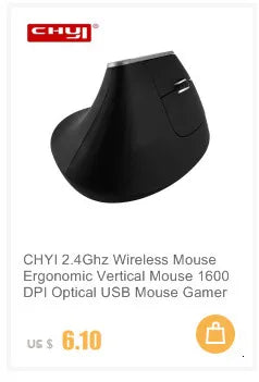 CHUYI 2.4G Wireless Optical Mouse Cute Hamster Cartoon Design Computer Mice Ergonomic Mini 3D Gaming Office Mouse Kid's Gift