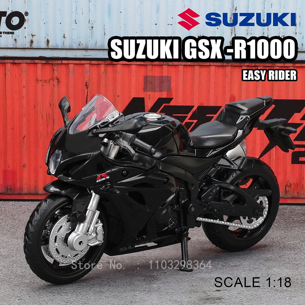 "MSZ 1:18 Die-Cast Motorcycle Model | Kawasaki Ninja H2R, Suzuki, Yamaha | Perfect Toy Gift & Static Display"