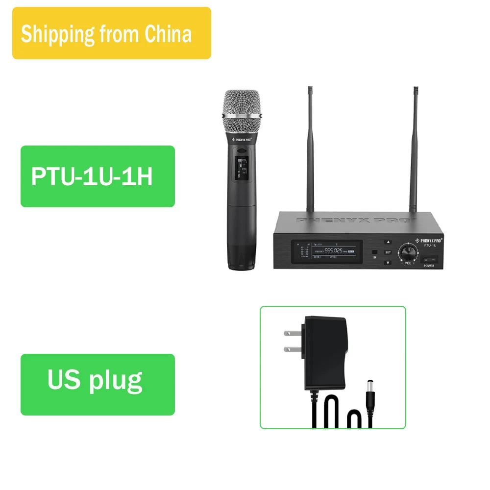 Phenyx Pro PTU-1U the Best Wireless Microphones System Lock Pick Set Professional Handheld Mic Metal for Stage Church