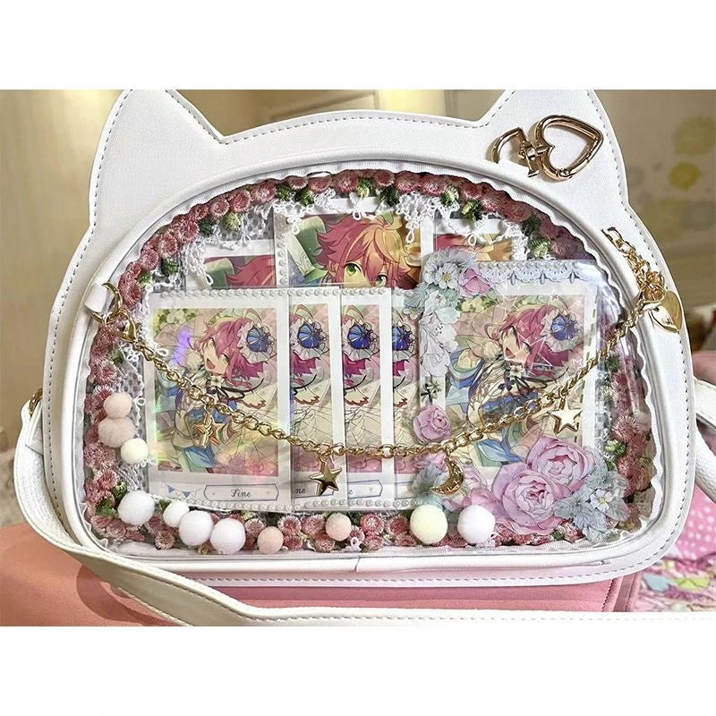 New Trendy Fashion Cartoon PU Ita Bags Chic Designed JK Uniform Shoulder Bags Sweet Bow Eleagnt Lolita Girls Handbags Kawaii