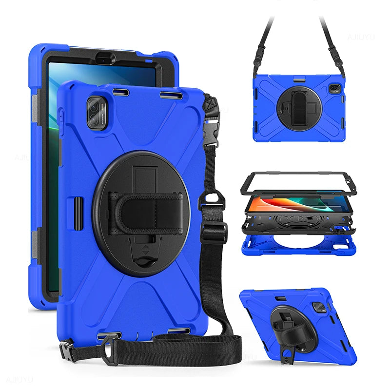 Smart Case For XiaoMi Pad 5 Pro Mi Pad MiPad 5 Tablet 11 Inch 2021 Heavy Duty Rugged Shockproof Case Cover Shell Shoulder Strap