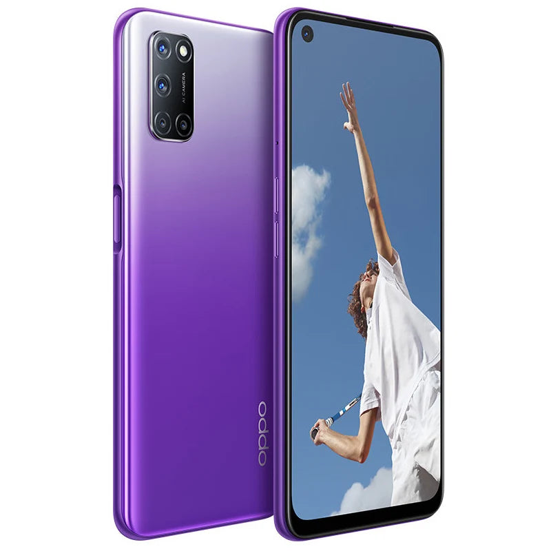 OPPO A92 LTE GSM Unlocked 6.5" 12MP Quadruple camera (Dual SIM)((Snapdragon 665)(Black/Purple/Blue Global) 5000mAh used phone