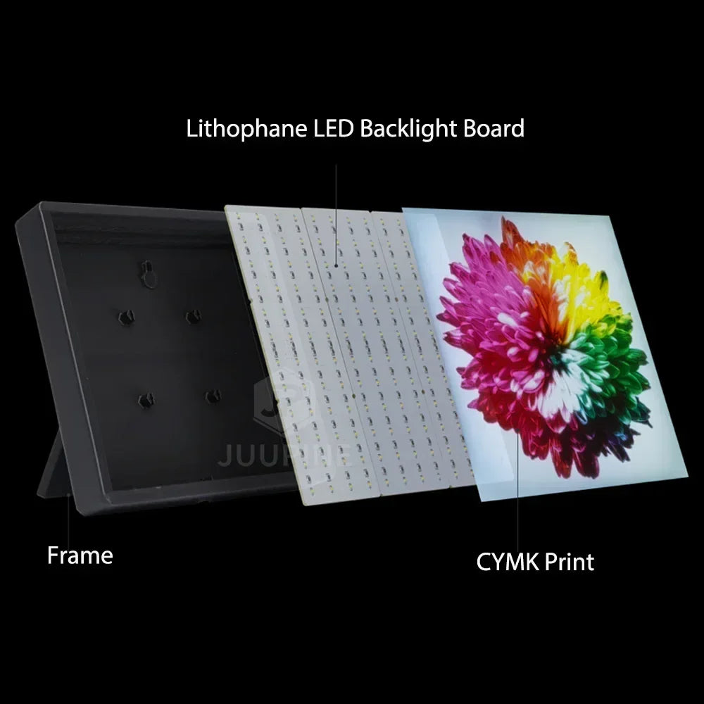 For Bambu Lab CMYK LED Backlight Board Bambu Lab CMYK Lithophane 3D Print Lithophane Photo