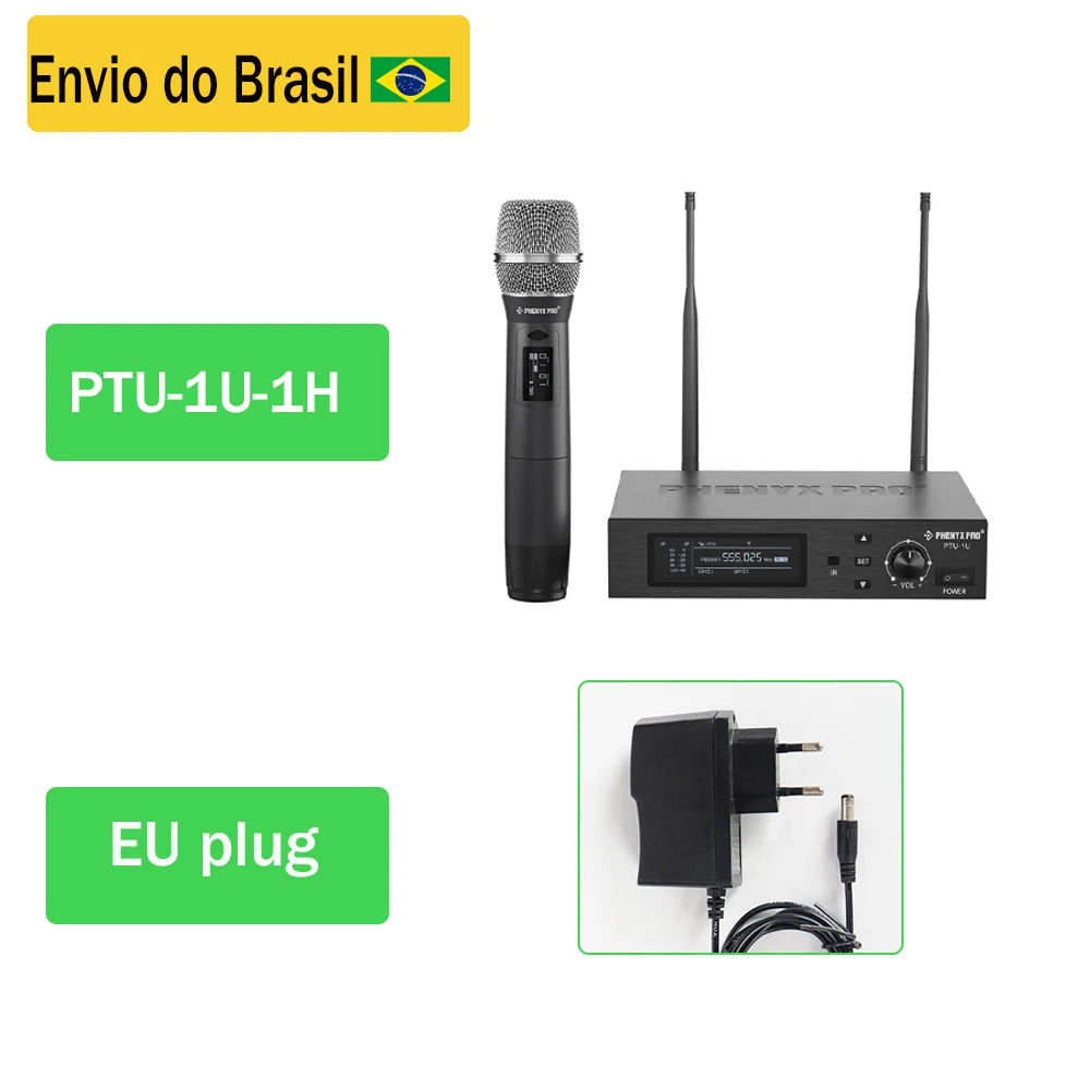 Phenyx Pro PTU-1U the Best Wireless Microphones System Lock Pick Set Professional Handheld Mic Metal for Stage Church