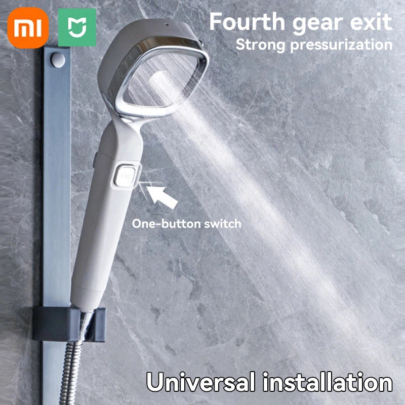 Xiaomi High Pressure Shower Head With Switch On Off Button Sprayer Water Saving Adjustable Shower Nozzle Filter For Bathroom New