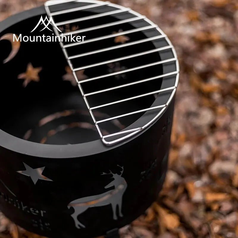 MOUNTAINHIKER Outdoor Picnic Boils Tea Water Barbecue Bucket for Heating Charcoal Firewood Stove Elk Star Barrel