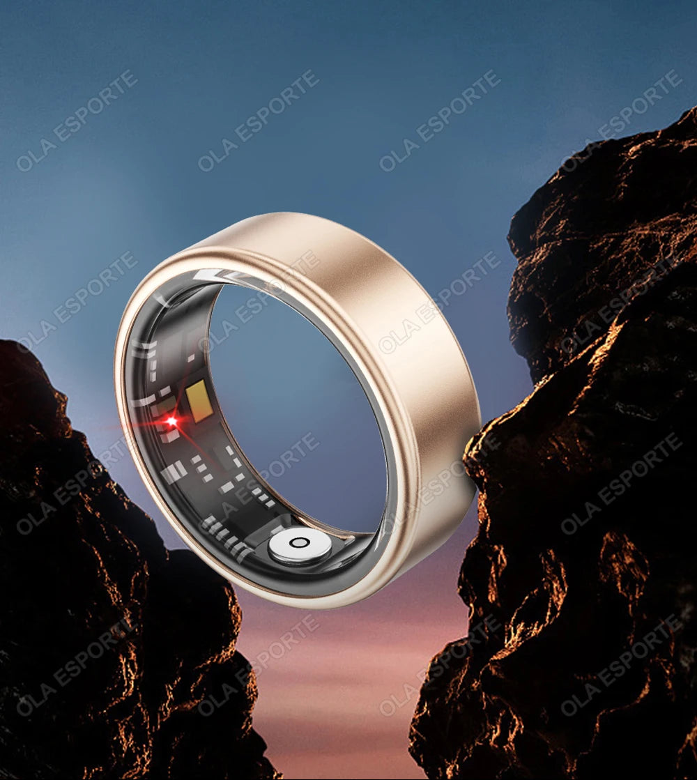 2024 New Smart Ring Men Women Military Grade Titanium Steel Shell Sleep Health Monitoring IP68&3ATM Waterproof Multi-sport Modes