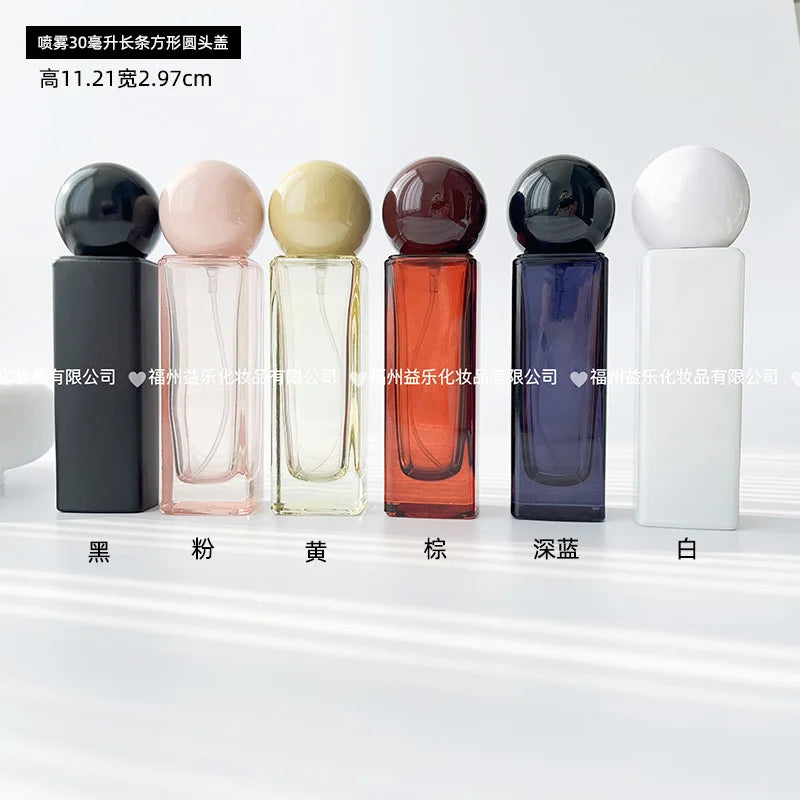 30ml Perfume Bottle Screw Top  Dispenser Bottles Cosmetic Replacement Bottle Spray Bottle Glass Empty Colourful Bottles