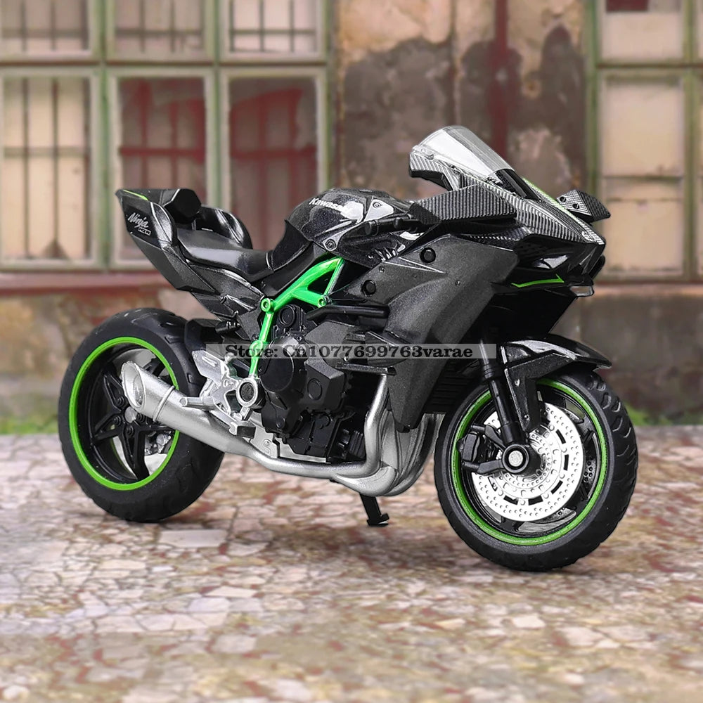 "MSZ 1:18 Die-Cast Motorcycle Model | Kawasaki Ninja H2R, Suzuki, Yamaha | Perfect Toy Gift & Static Display"