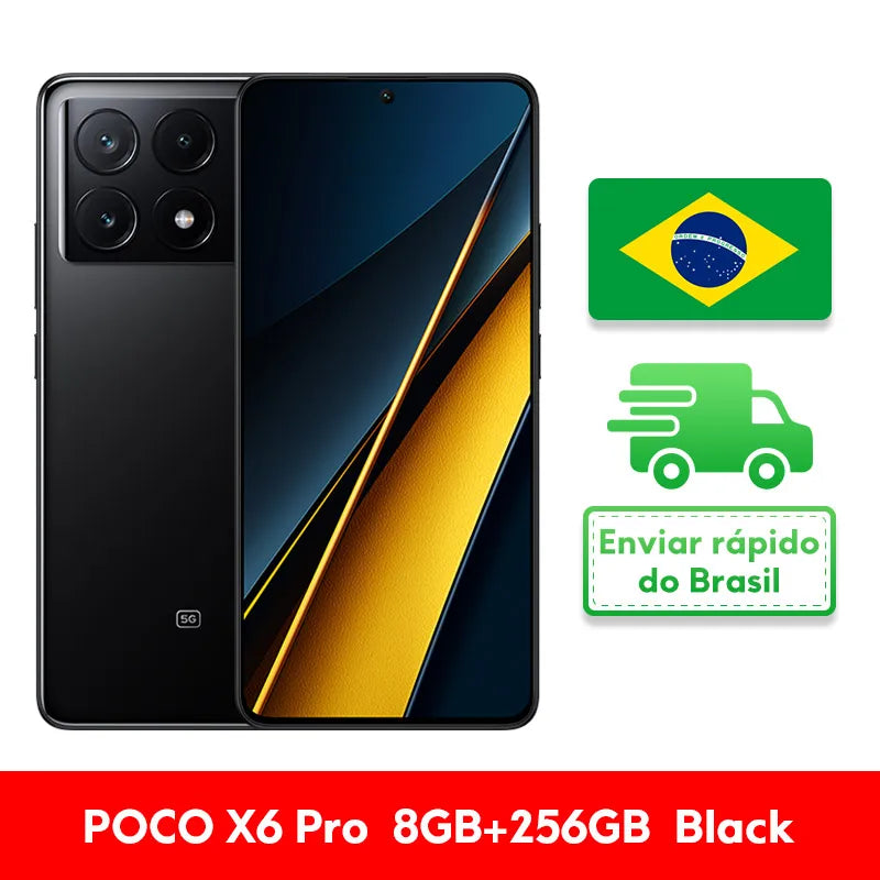 POCO X6 Pro 5G Global Version NFC 256GB/512GB Dimensity 8300-Ultra 67W 64MP Camera with OIS 6.67" Display 120Hz